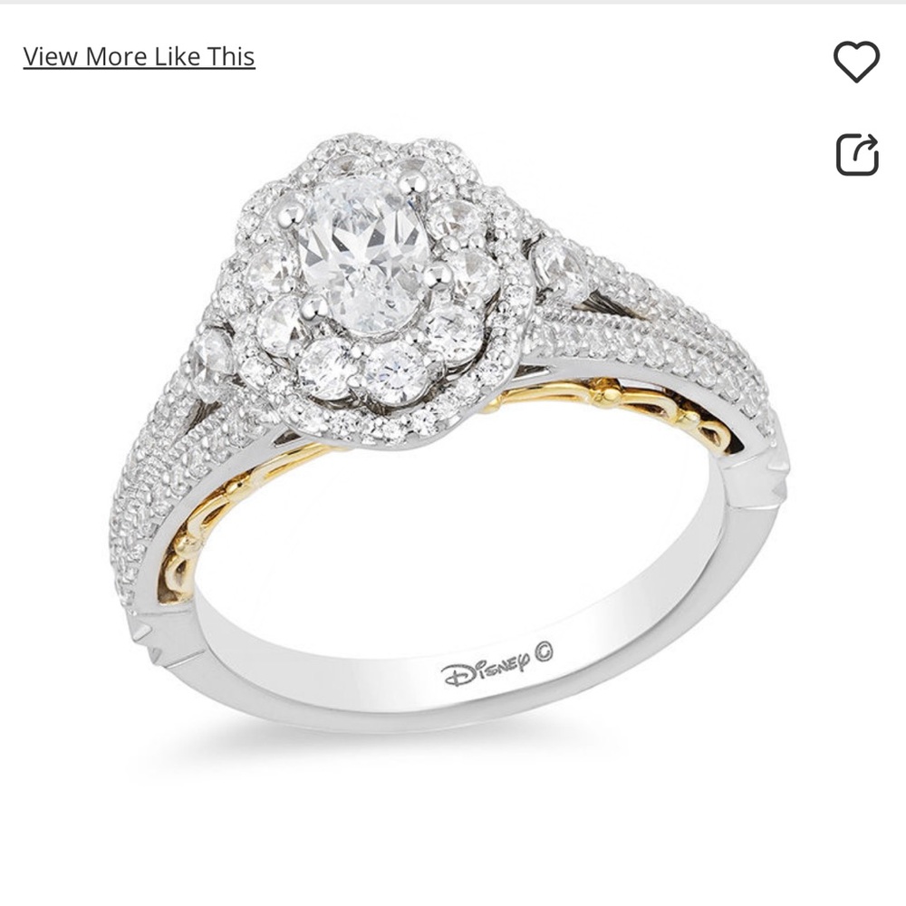 Disney Enchanted Belle Oval Diamond Ring
